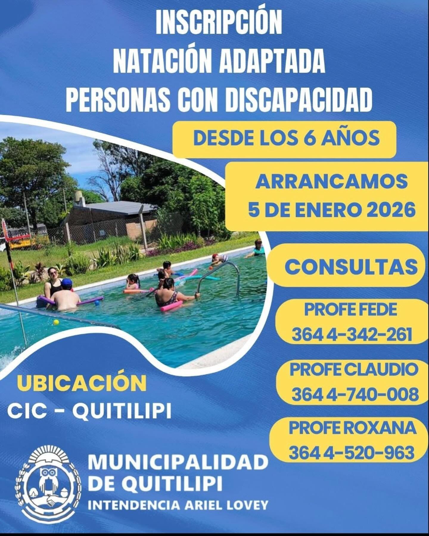 INSCRIPCION NATACION ADAPTADA